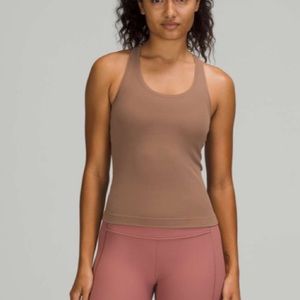 Lululemon Cool Racerback Tank Top Short/Cacao